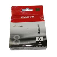 GENUINE Canon CLI-8BK ChromaLife 100 Black Inkjet Ink Cartridge - Sealed Box!!
