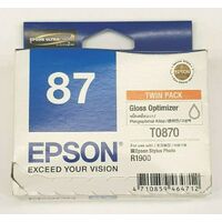 Genuine Epson Ink Cartridge C13T087090 - T0870 - Twin Pack Gloss Optimizer