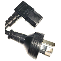 AU 3 Pin to Right Angle IEC Plug Australian 240V Mains Power Lead Cord 5M 5 M